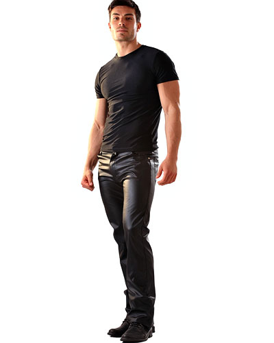 (Bild für) Klassisch geschnittene Leatherette Jeans