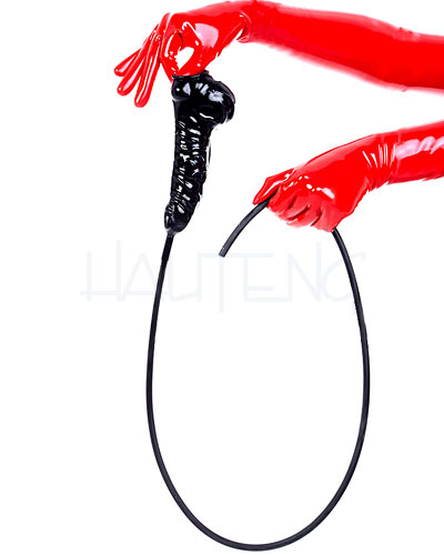(image for) Anatomical 0.8 mm Latex Cock and Ball Sheath with Long Piss Tube