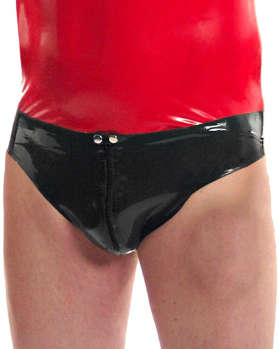 (Bild für) Latexslip mit Ausbuchtung und Reißverschluß