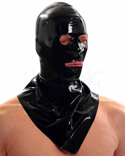 (Bild für) Henkershaube aus Latex mit Augen-, Nasen- und Mundöffnungen