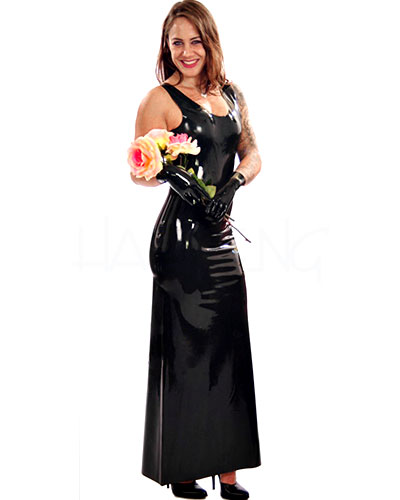 (Bild für) Langes Latexkleid - bis Größe 2XL