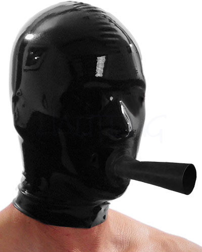 (Bild für) Haube aus Latex mit Pissrohr