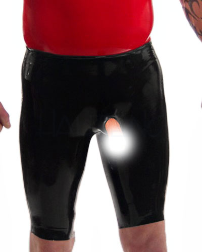 (Bild für) Latex-Bermuda mit Erektionsring und Hodenbeutel