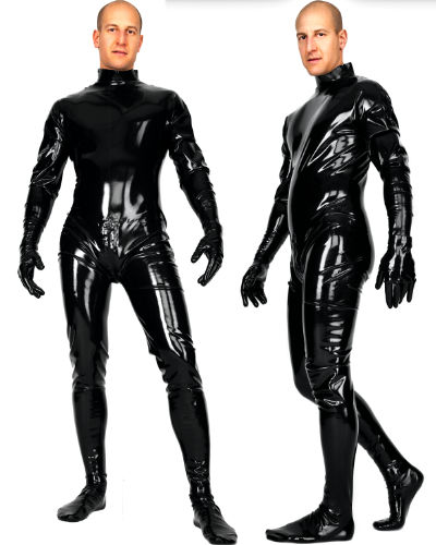 (Bild für) Ganzanzug aus geklebtem Latex mit Handschuhen und Füßen
