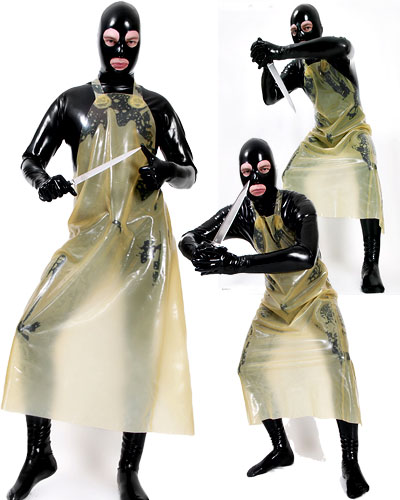 (Bild für) Lange Latexschürze - Metzgerschürze
