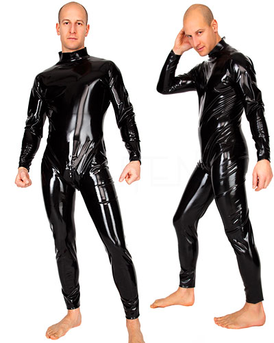 (Bild für) Ganzanzug aus Latex mit Zwei-Wege-Reißverschluß