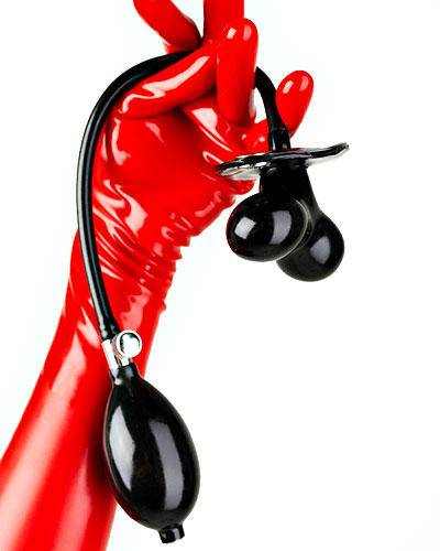 (Bild für) Aufpumpbarer Butterfly-Knebel aus Latex für Systemmaske