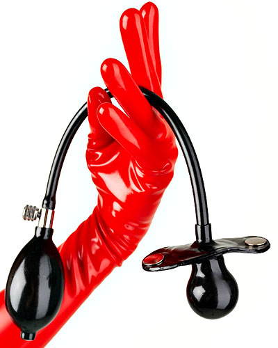 (Bild für) Aufpumpbarer Birnen-Knebel aus Latex für Systemmaske Art. 19148
