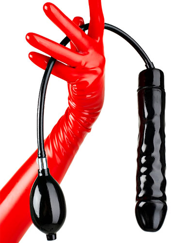 (Bild für) Aufpumpbarer Dildo aus Latex - 17 cm
