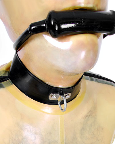 (Bild für) Halsband aus geklebtem Latex mit D-Ring - für Herren