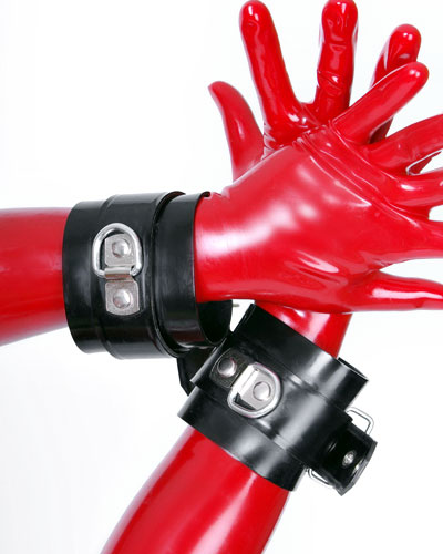 (Bild für) Handfesseln aus 3 mm dickem Latex
