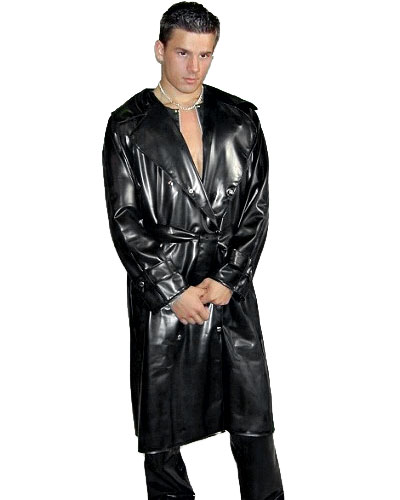(Bild für) Trenchcoat für Herren aus genähtem Latex