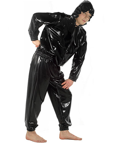 (Bild für) 2-teiliger Jogging-Anzug aus genähtem Latex