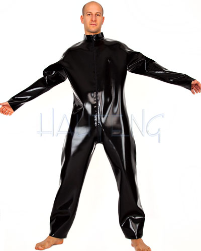 (Bild für) Ganzanzug aus 1 mm dickem geklebtem Latex mit 3-Wege-RV