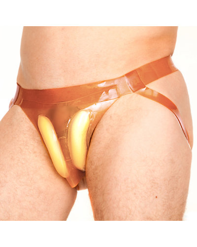 (Bild für) Latex-Jockstrap mit Schamlippen für Transvestiten - 0,8 mm