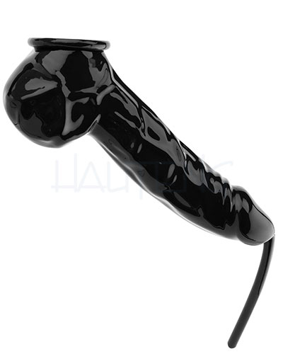 (Bild für) Anatomische Penishülle aus Latex mit Hodensack und Urinschlauch