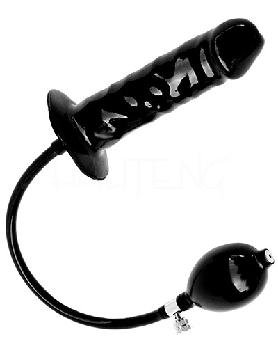 (Bild für) Aufpumpbarer Latexdildo mit formstabilem Kern - 14 cm