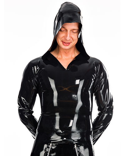 (Bild für) Kapuzenshirt aus Latex - bis Größe 3XL