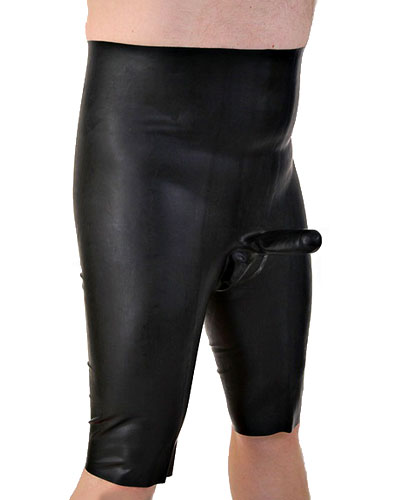 (Bild für) Anatomische Latex-Bermuda mit Penishülle und Anal-Optionen
