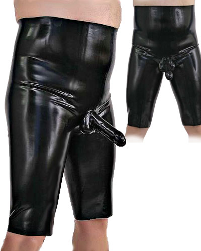(Bild für) Anatomische hohe Latex-Bermuda mit Kondom und Optionen