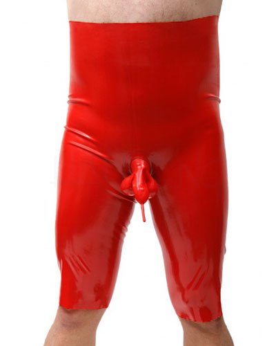(Bild für) Anatomische Latex-Bermuda mit Natursektanschluß und Analhülle