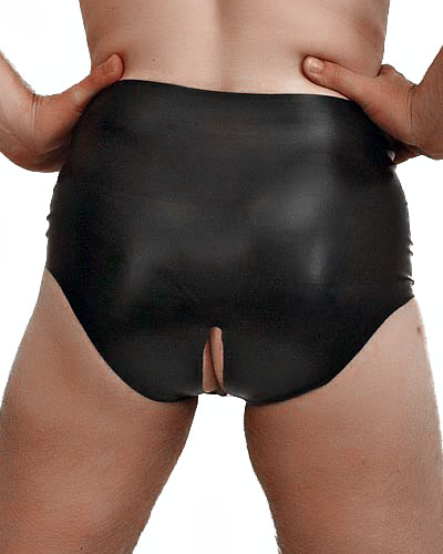 (Bild für) Anatomischer Latexslip mit Ausbuchtung + hinten offenem Schritt