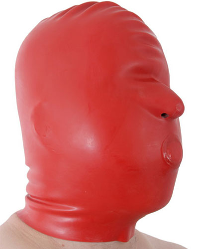 (Bild für) Haube aus Latex mit Butterflyknebel