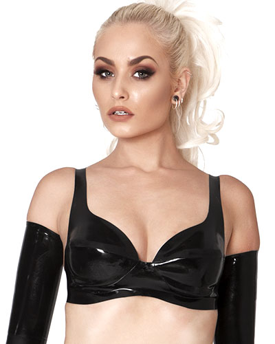 (Bild für) BH aus geklebtem schwarzem Latex