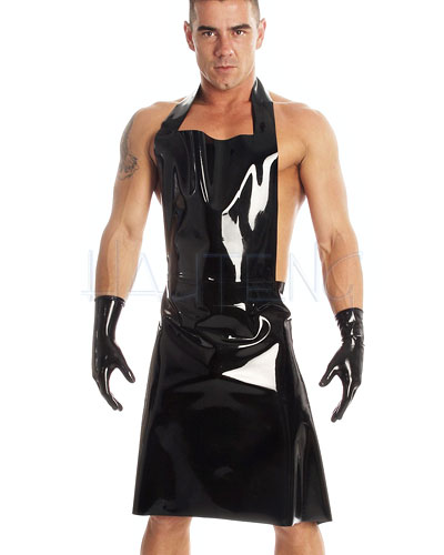 (Bild für) Schürze aus geklebtem schwarzem Latex
