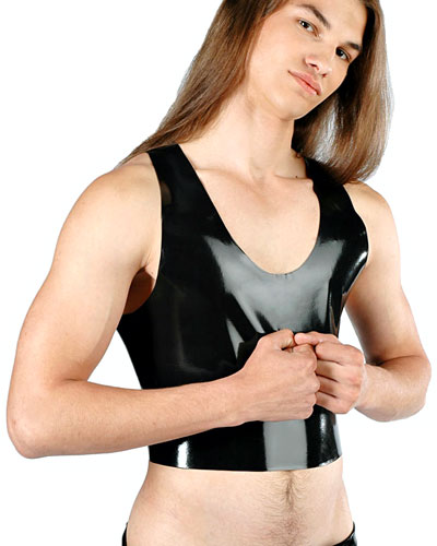 (Bild für) Anatomisches kurzes Latextop für Männer von Fetisso