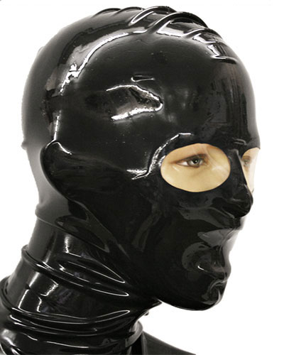 (Bild für) Haube aus Latex mit transparenten Augen und Mundoptionen
