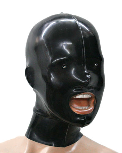 (Bild für) Haube aus geklebtem Latex mit Augenlöchern und Reißverschluß