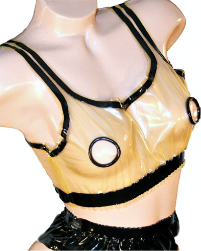 (Bild für) BH aus Latex mit Nippelöffnungen