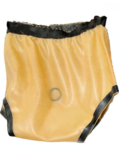 (Bild für) Doppelwindelhose aus Latex mit Cockring