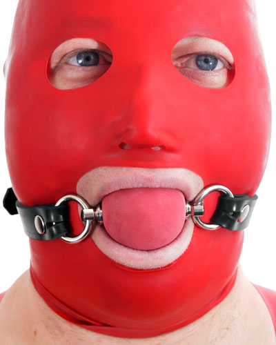 (Bild für) Ballknebel mit Heavy Rubber Strap-On - auch abschließbar