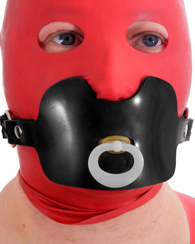 (Bild für) AB Heavy Rubber Strap-On mit Schnuller - auch abschließbar