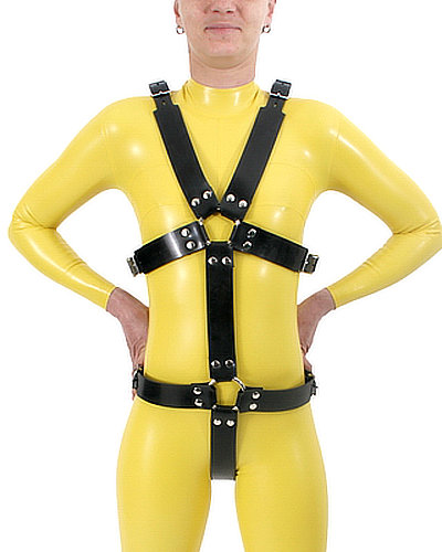 (Bild für) Gummi-Harness für Damen - auch mit Dildos und abschließbar