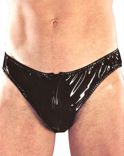 (Bild für) Genähter Latexslip mit Reißverschluß durch den Schritt