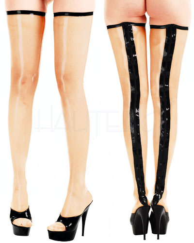 (Bild für) Nahtstrümpfe aus Latex - optional mit Reißverschluß