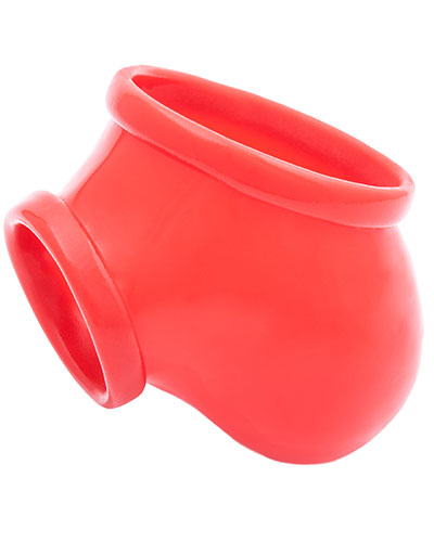(Bild für) Anatomischer Latex-Hodenbeutel BEN mit Cockring - rot