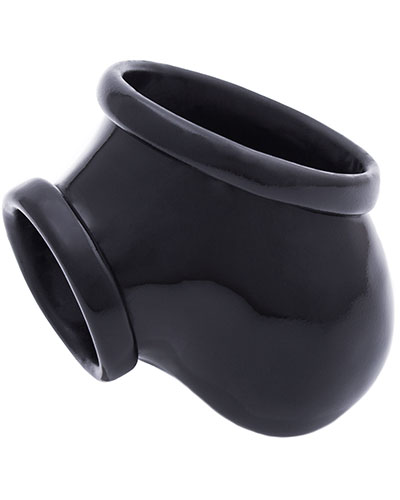(Bild für) Anatomischer Latex-Hodenbeutel BEN mit Cockring - schwarz