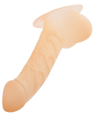 (Bild für) Latex-Penishülle FRANZ mit Basisplatte - 14 cm - semitransparent