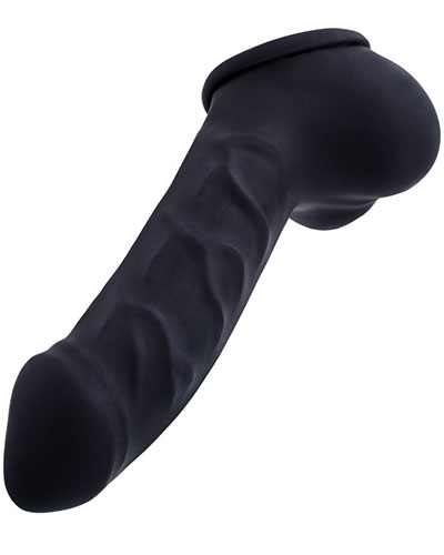 (Bild für) CARLOS anatomische Latex-Penishülle - 15 cm schwarz