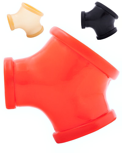 (Bild für) GIL Latex-Penishülle mit Penis- und Hodenring - in 3 Farben
