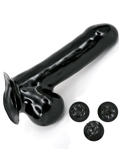 (Bild für) Anatomisches Dauerkondom aus Latex mit Innendornen + Basisplatte
