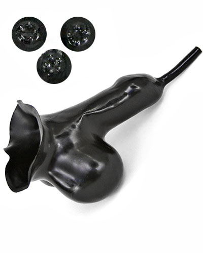 (Bild für) Anatomisches Latexkondom für Natursekt mit Spikes im Hodensack