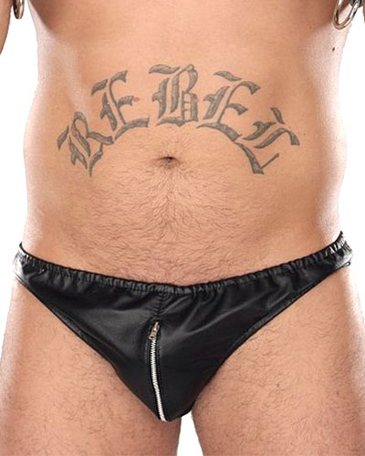 (Bild für) Lederslip mit Reißverschluß
