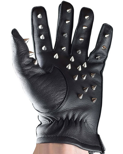 (Bild für) Spanking-Handschuhe aus Leder mit spitzen Dornen