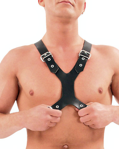 (Bild für) Brustgeschirr - Öberkörperharness aus festem Leder
