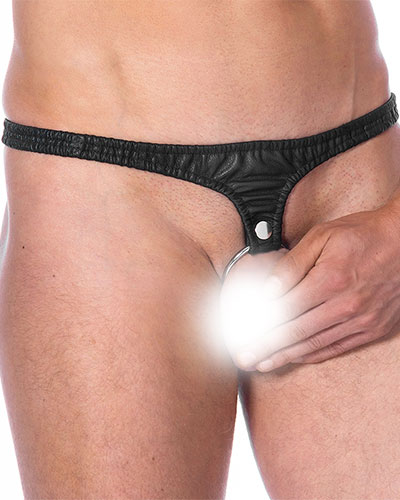 (Bild für) Gürtel aus Leder mit Cockring